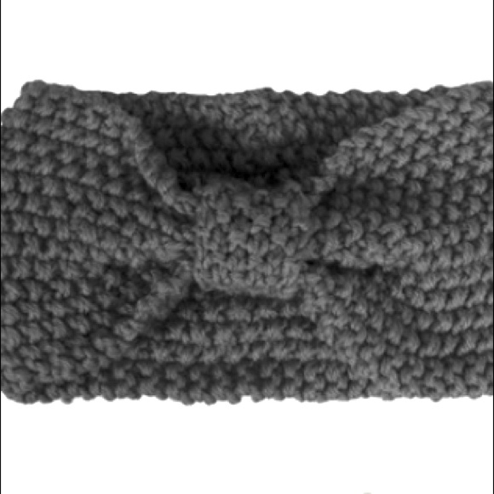 🆕Cable Crocheted Headband/Ear Warmer- Gray